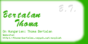 bertalan thoma business card